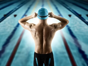how to put on a swim cap