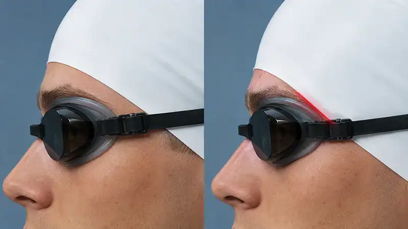 Swim cap edge above the goggle gasket versus overlapping the silicone seal